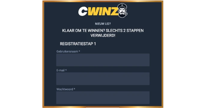 CWinz Casino Registratie banner